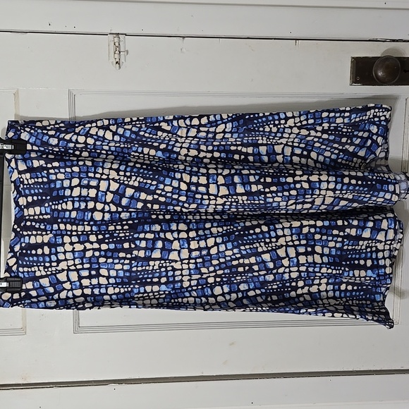 J. McLaughlin Blue Louisa May Cobblestone Bias Midi Skirt Womens 6 New WO Tags - Picture 2 of 5